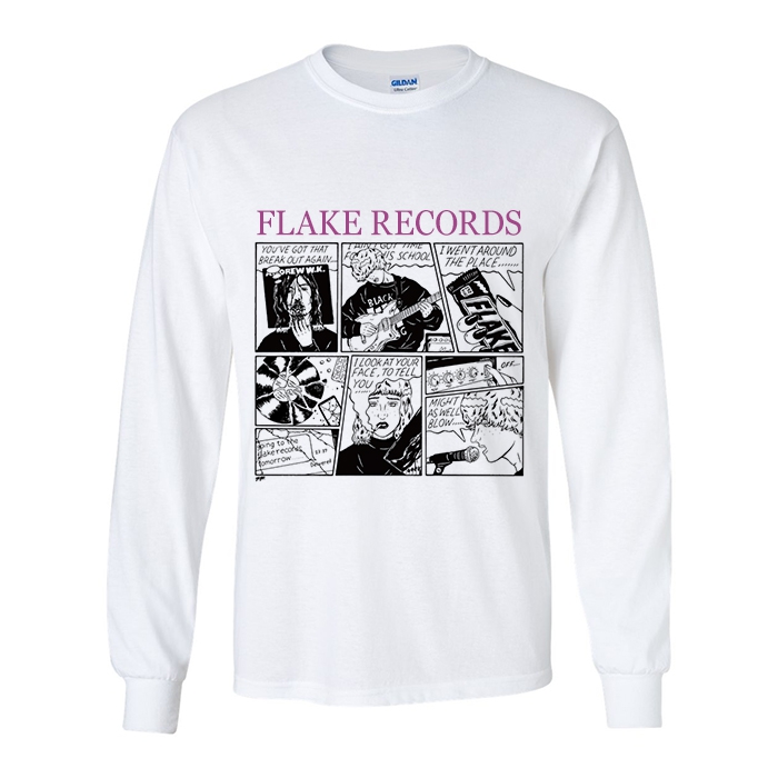 Flake Records Designed By Yugo Long Sleeve White Size M T Shirt 4 0